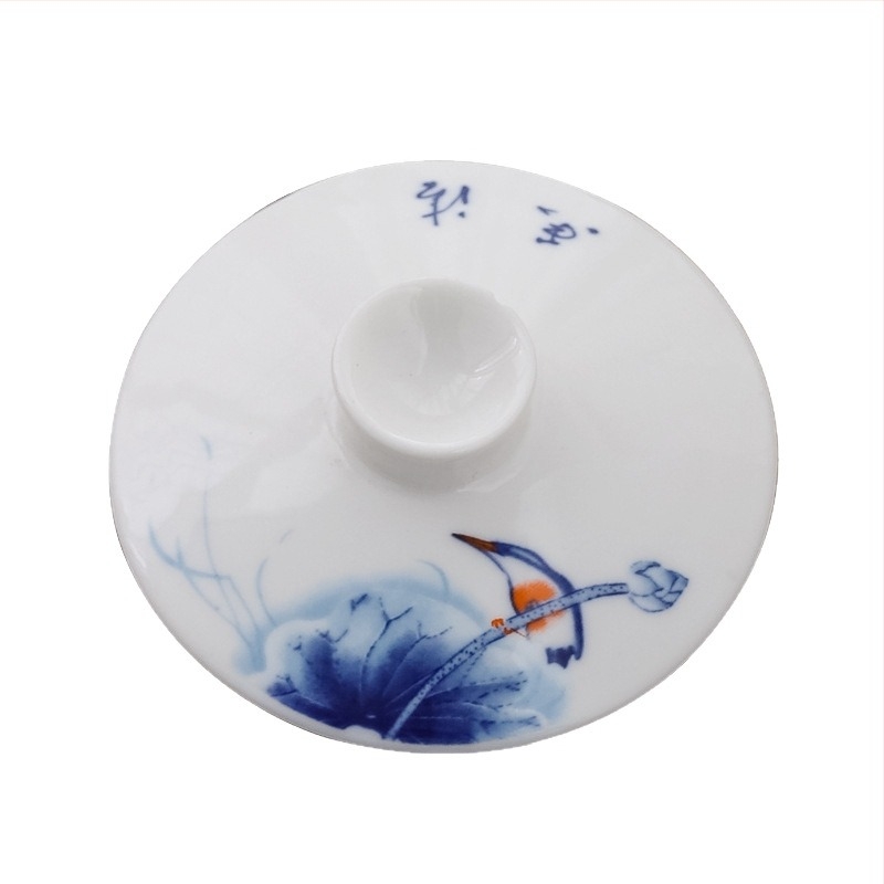 Kerámiából készült pohárfedél, fehér porcelán, 9,0 cm átmérőjű, irodai és otthoni használatra