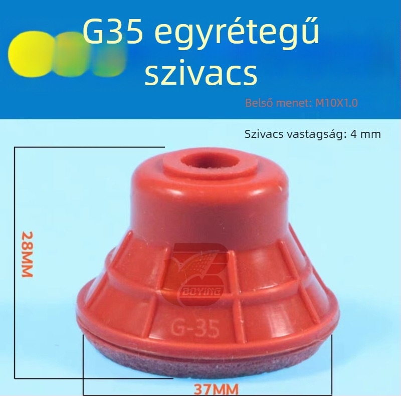 Robotkar kiegészítők: erős egyrétegű és kétszeres rétegű G35 T20 hullámos, nyom nélkül habszivacs szívófej, piros, magas hőmérséklet-állóság