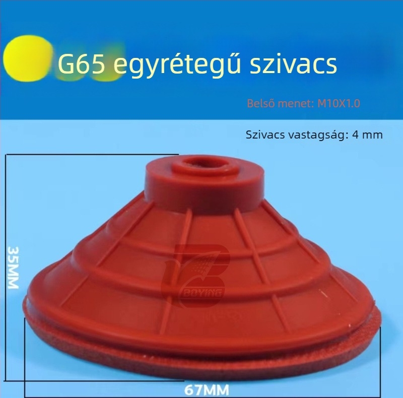 Robotkar kiegészítők: erős egyrétegű és kétszeres rétegű G35 T20 hullámos, nyom nélkül habszivacs szívófej, piros, magas hőmérséklet-állóság