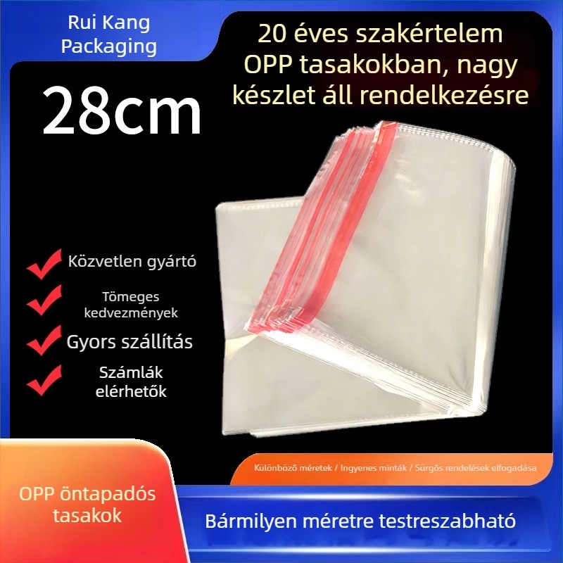 OPP átlátszó önzáró tasakok ékszerek és általános csomagoláshoz