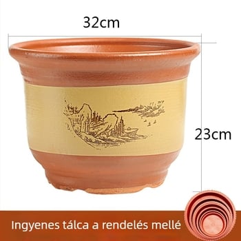 Extra nagy kerámia virágcserép Clivia számára, lélegezhető