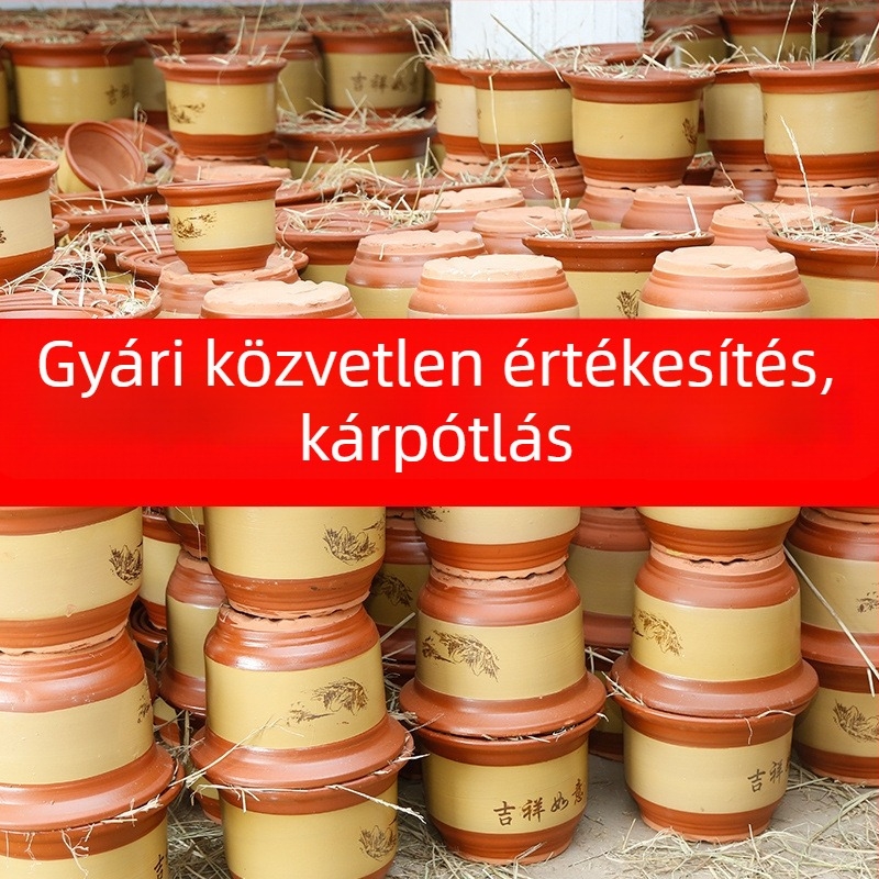 Extra nagy kerámia virágcserép Clivia számára, lélegezhető