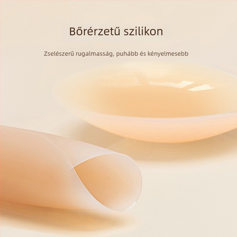 Szilícium melltapasz, láthatatlan és nyom nélküli, újrafelhasználható, ultra vékony, lélegző, egyszínű, fényes felület