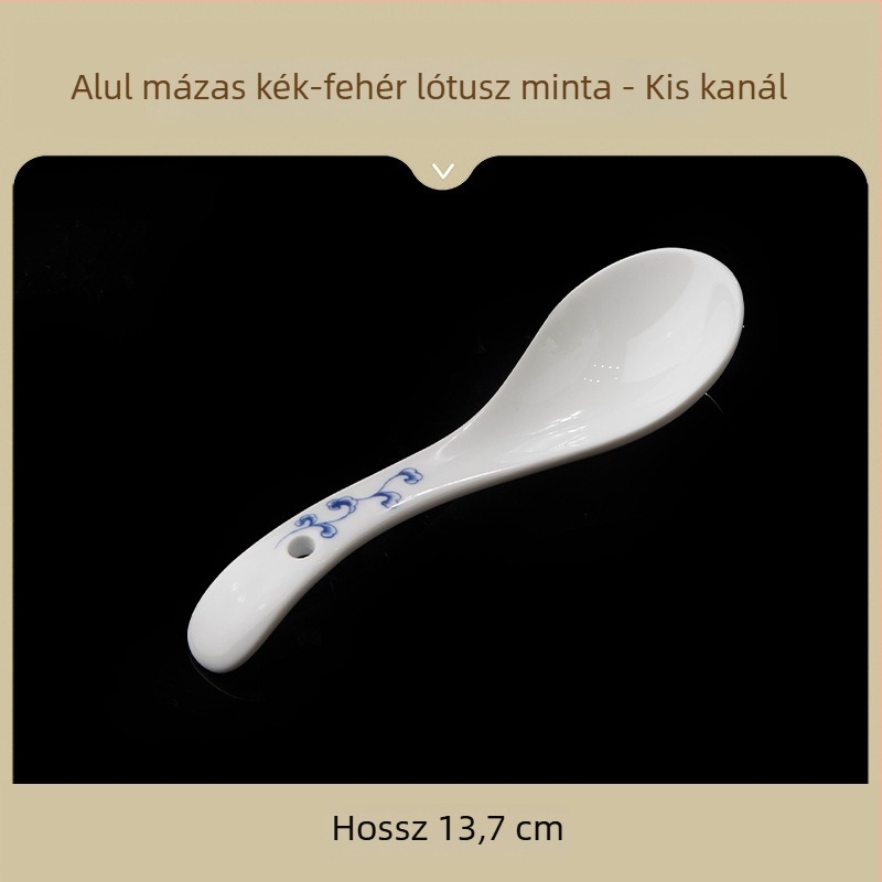 Rizstál kerámia, nemzeti stílus, retro kék-fehér porcelán, elegáns kerámia étkészlet