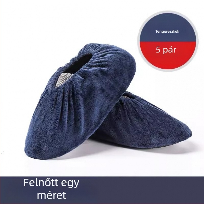 Vastagított csúszásmentes denim cipővédők, újrahasználhatóak, antisztatikus, porvédő, gyártási és otthoni használatra