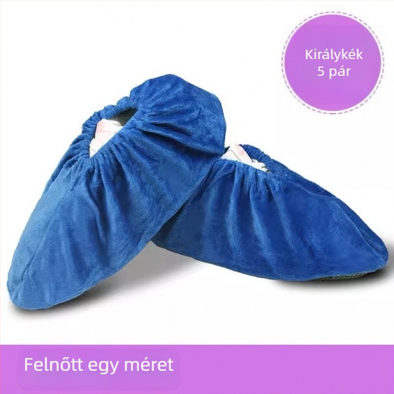 Vastagított csúszásmentes denim cipővédők, újrahasználhatóak, antisztatikus, porvédő, gyártási és otthoni használatra