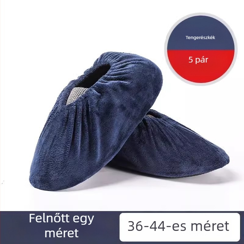 Vastagított csúszásmentes denim cipővédők, újrahasználhatóak, antisztatikus, porvédő, gyártási és otthoni használatra