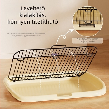 Kutyák számára – kicsi, közepes és nagy méretű toalette, rögzített használati hely, tálca vizelethez, védve a lépésktől a székletre