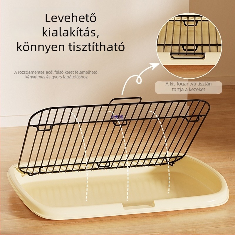 Kutyák számára – kicsi, közepes és nagy méretű toalette, rögzített használati hely, tálca vizelethez, védve a lépésktől a székletre