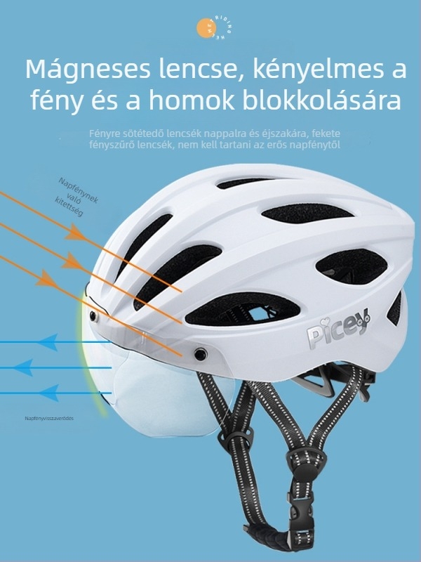 Gyerekeknek szóló kerékpár sisak hátsó lámpával – uniszex