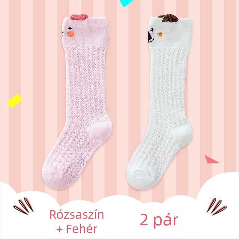 3 pár vékony hálószövésű gyerek zokni szúnyogriasztó funkcióval, légáteresztő, hosszú szárú