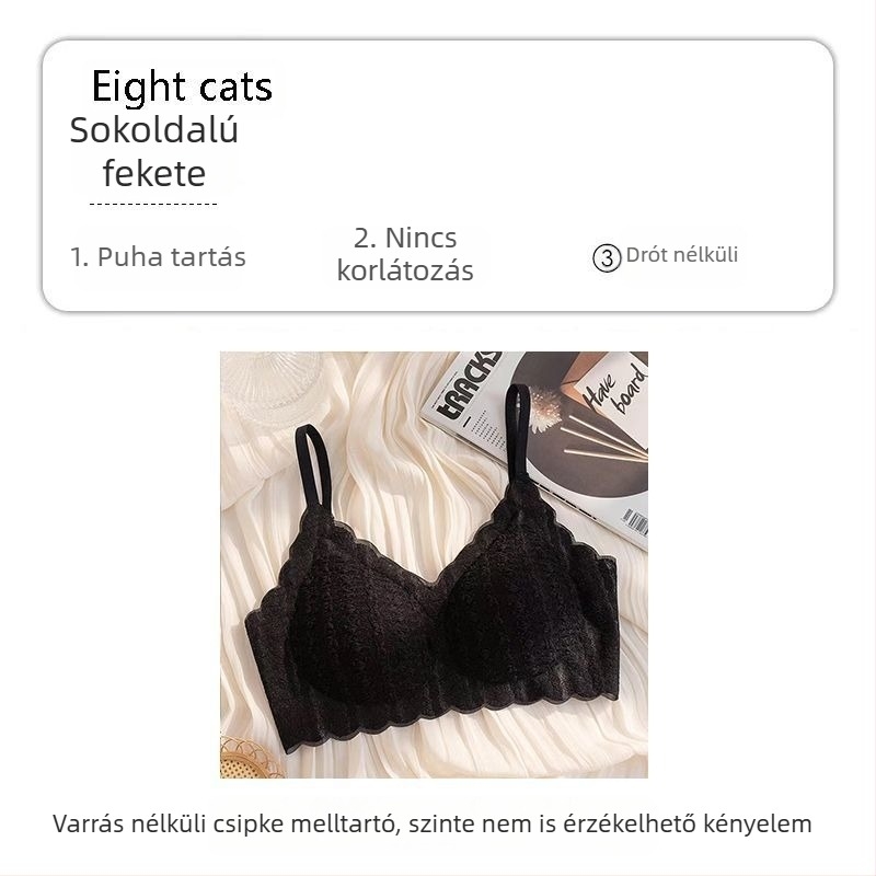 Zökkenőmentes csipkés melltartó kis keblekhez, push-up hatás, acélgyűrű nélkül, hátformázó