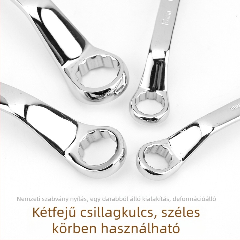 Kétfejű Plum Blossom kulcs autójavításhoz, tükrös felület, többfunkciós Torx kulcs