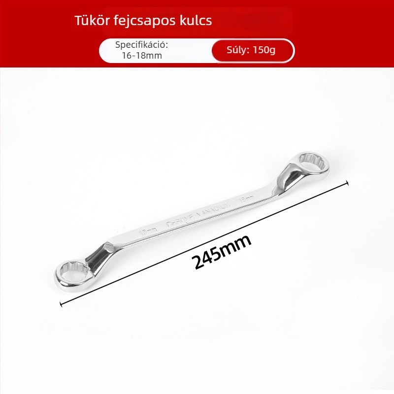 Kétfejű Plum Blossom kulcs autójavításhoz, tükrös felület, többfunkciós Torx kulcs