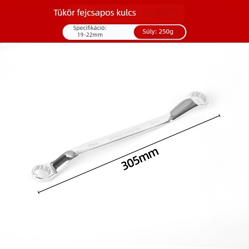 Kétfejű Plum Blossom kulcs autójavításhoz, tükrös felület, többfunkciós Torx kulcs