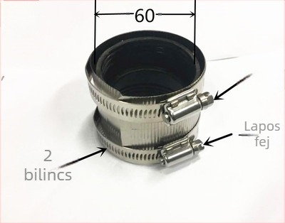 Rozsdamentes acél csőbilincs DN50/75/100/150 – kiegészítők