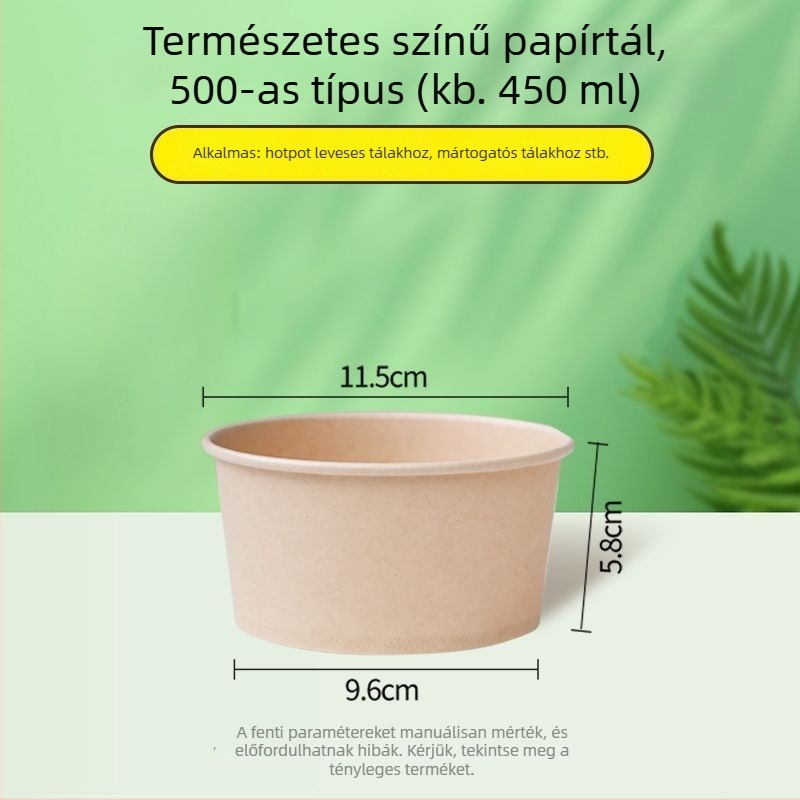 Természetes színű, vastag, egyszer használatos papírtál, kör alakú ebédtál, otthoni használatra, gyümölcs, kemping és instant tészta számára, Panda nyomtatás