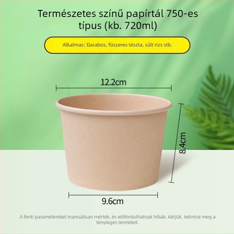 Természetes színű, vastag, egyszer használatos papírtál, kör alakú ebédtál, otthoni használatra, gyümölcs, kemping és instant tészta számára, Panda nyomtatás