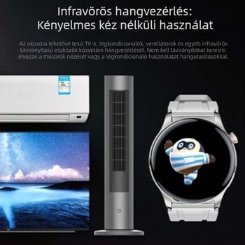 TK66 okosóra hangvezérléssel, infravörös távirányítással és fizetési funkcióval; többfunkciós óra NFC-hozzáféréssel, Baidu Maps-szel és AI hanggal