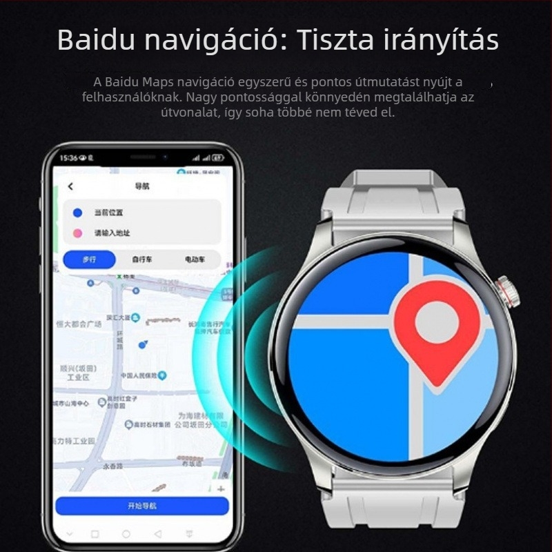 TK66 okosóra hangvezérléssel, infravörös távirányítással és fizetési funkcióval; többfunkciós óra NFC-hozzáféréssel, Baidu Maps-szel és AI hanggal