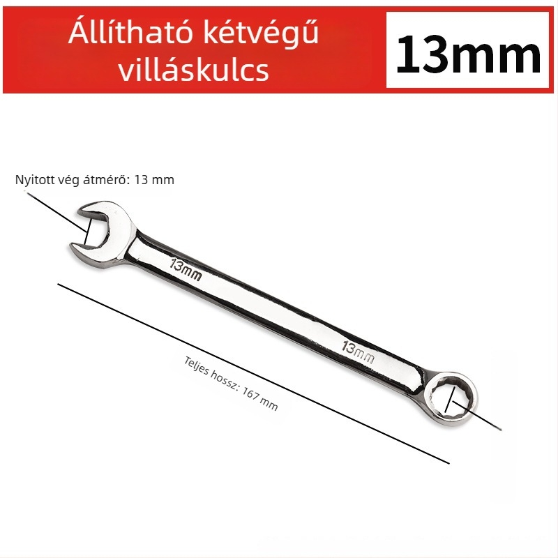 Kétfunkciós kulcs nyitott végével és Torx-rácsival, univerzális szerszámkészlet ipari gépekhez és autójavításhoz