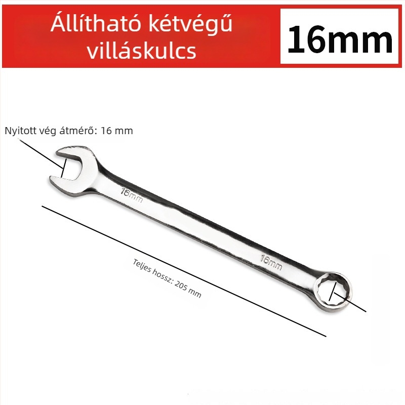 Kétfunkciós kulcs nyitott végével és Torx-rácsival, univerzális szerszámkészlet ipari gépekhez és autójavításhoz