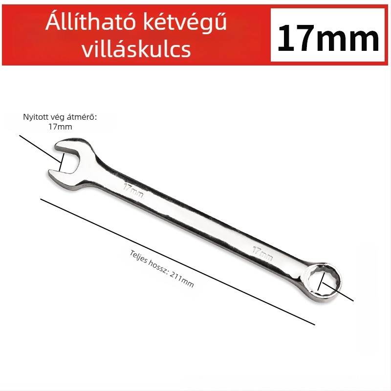 Kétfunkciós kulcs nyitott végével és Torx-rácsival, univerzális szerszámkészlet ipari gépekhez és autójavításhoz