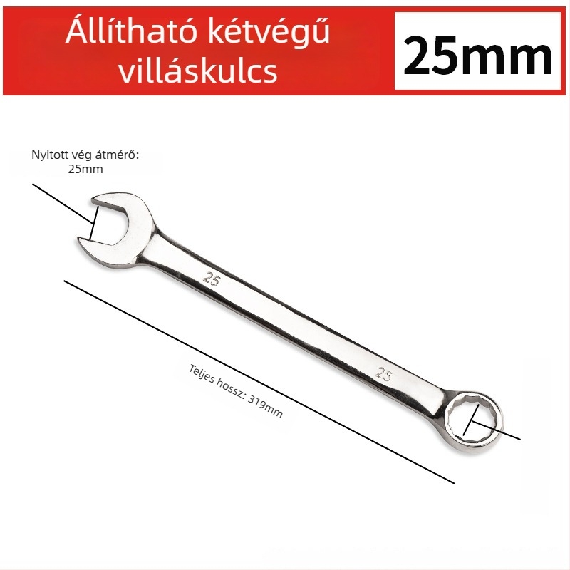 Kétfunkciós kulcs nyitott végével és Torx-rácsival, univerzális szerszámkészlet ipari gépekhez és autójavításhoz