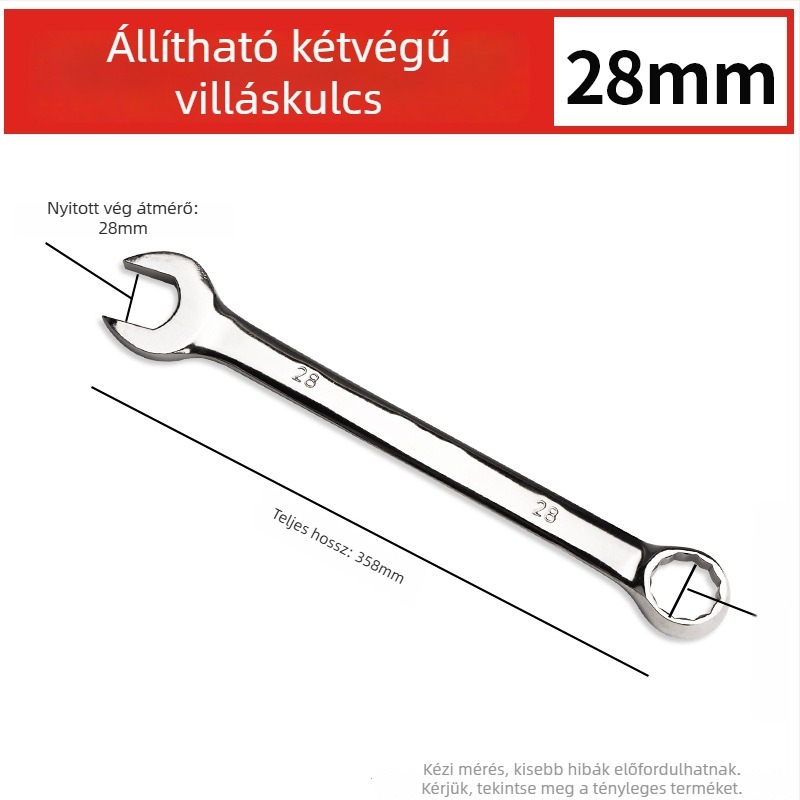 Kétfunkciós kulcs nyitott végével és Torx-rácsival, univerzális szerszámkészlet ipari gépekhez és autójavításhoz