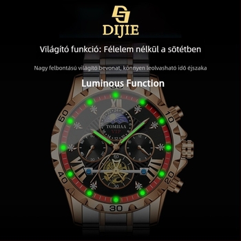 Dijie Weidun Galaxy Commander férfi karóra – eredeti márkás kvarc óra, vízálló 30 m-ig