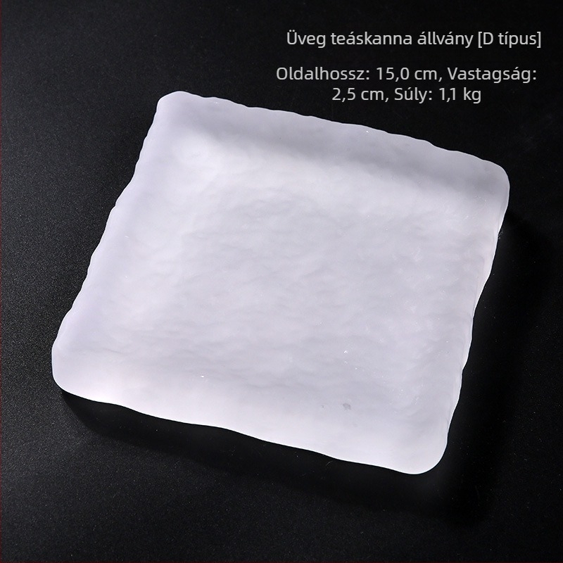 Üveg matt teáskanna talp, japán stílusú, kézzel készített üvegalátét, kicsi méret