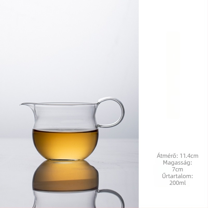 Mo Ji üveg tea ceremóniája készlet: Igazságos teáscsésze, Teás osztó, Egyenlítő csésze, Hőálló boroszilikát üvegből készült teáskészlet