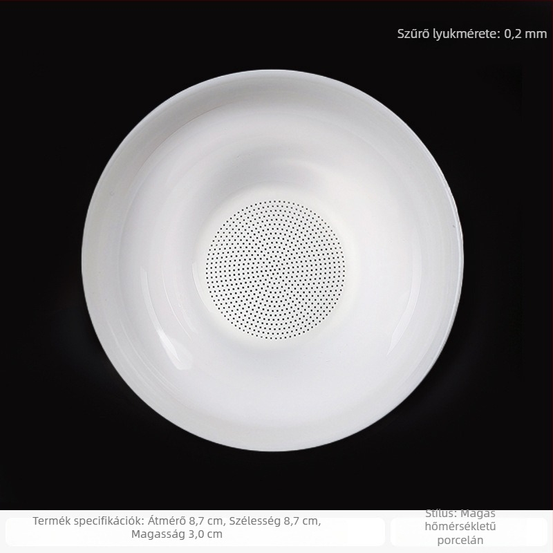 Egyben porcelán teafilter hálós szűrővel – kerámia teáskészlethez