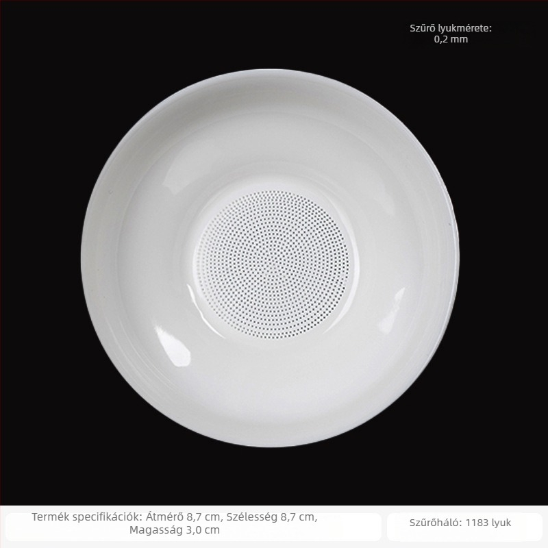 Egyben porcelán teafilter hálós szűrővel – kerámia teáskészlethez