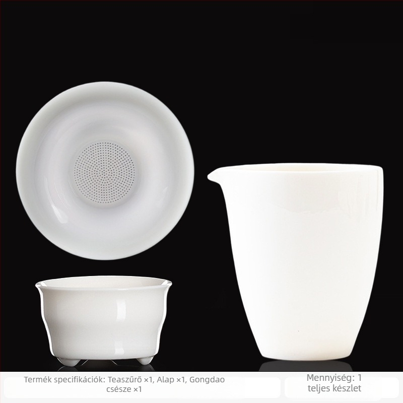 Egyben porcelán teafilter hálós szűrővel – kerámia teáskészlethez
