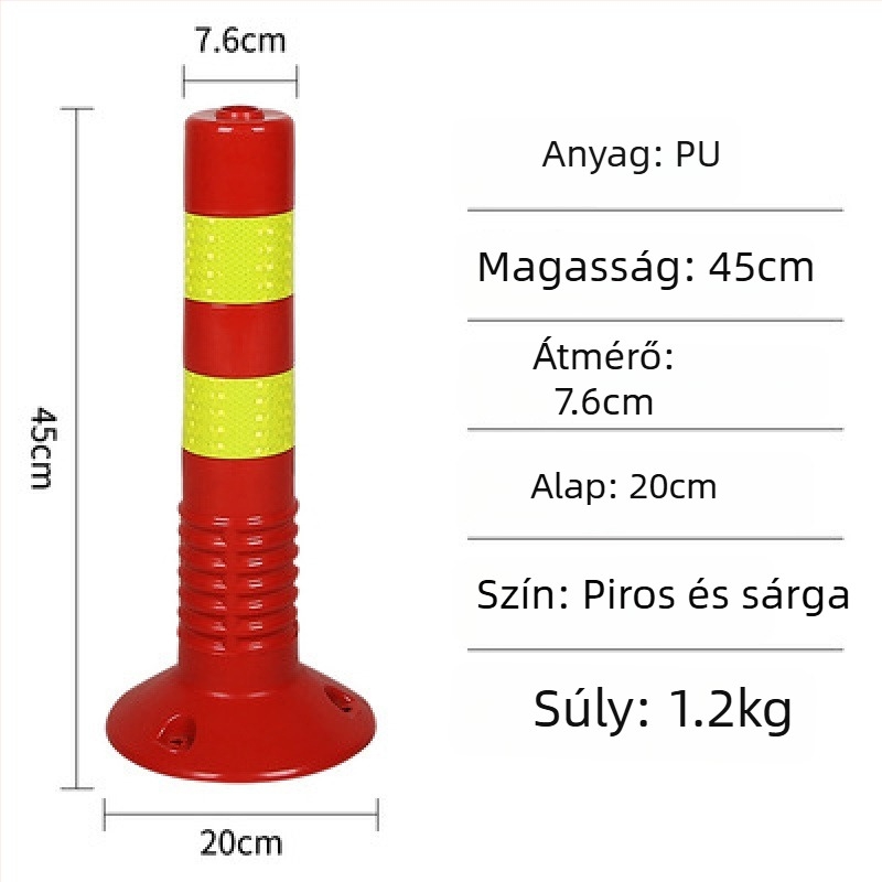 PE műanyag figyelmeztető oszlop PU rugalmas oszlop, EVA útelválasztó, reflexiós oszlop és irányító oszlopok