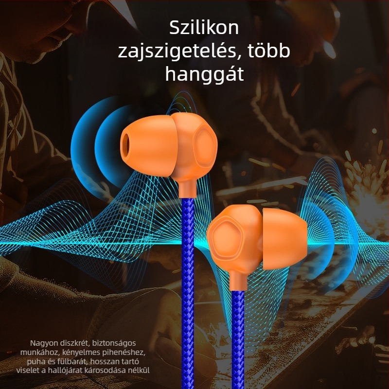 Vezetékes fülhallgató, erős mélybasszus, kamufláž dizájn, irodai használat, zajszűrés