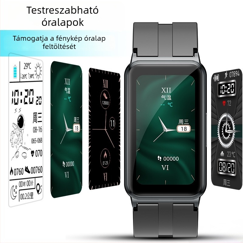 2024 új okosóra Bluetooth-kapcsolattal, pulzusmérés és alvásfigyelés, nem invazív vércukor- és oxigénmonitorozás