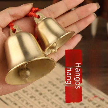 Új sárgaréz harang medál kínai csomóval otthoni feng shui dekoráció