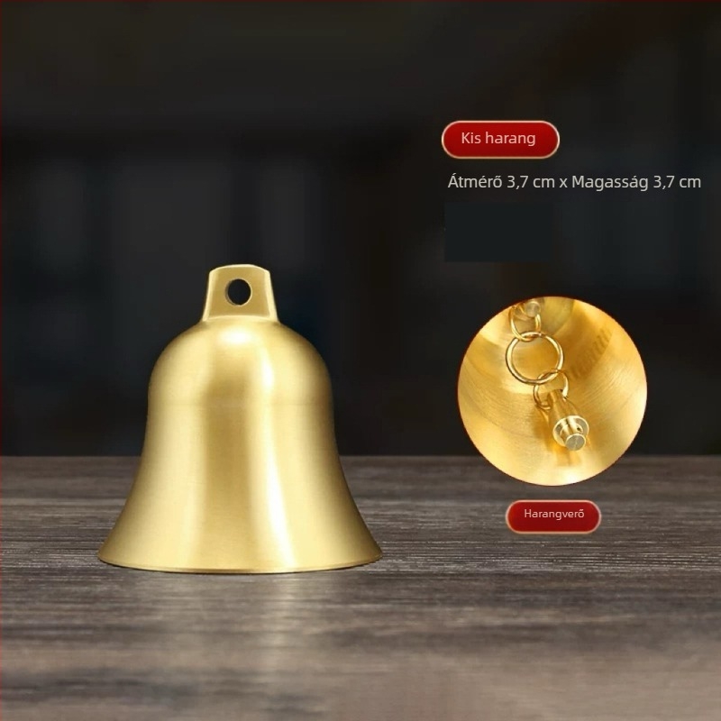 Új sárgaréz harang medál kínai csomóval otthoni feng shui dekoráció