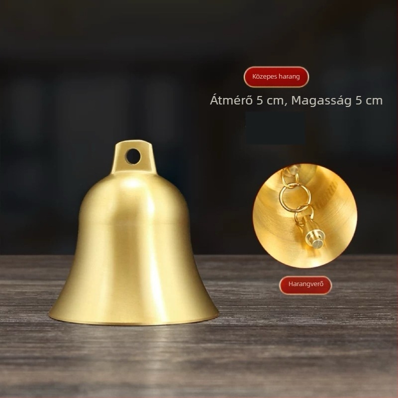 Új sárgaréz harang medál kínai csomóval otthoni feng shui dekoráció
