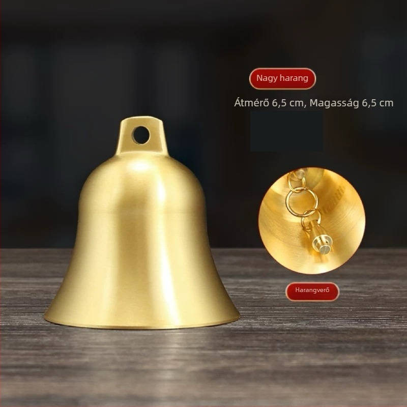 Új sárgaréz harang medál kínai csomóval otthoni feng shui dekoráció