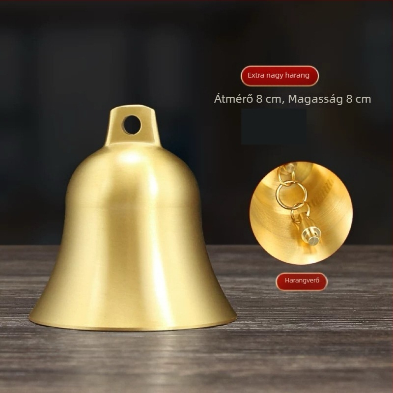 Új sárgaréz harang medál kínai csomóval otthoni feng shui dekoráció