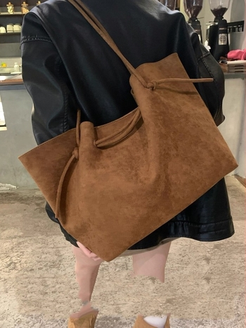 Női velúr tote táska, nagy kapacitású, vintage retro stílus, mindennapi használatra