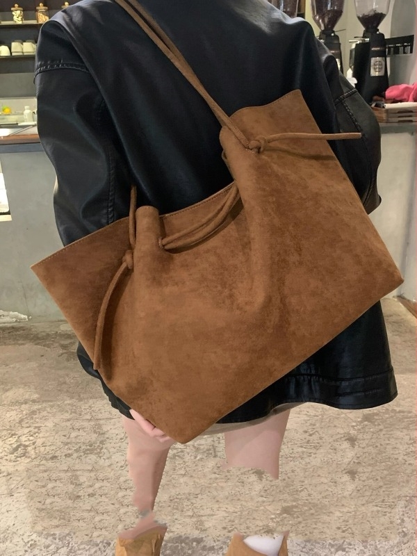 Női velúr tote táska, nagy kapacitású, vintage retro stílus, mindennapi használatra