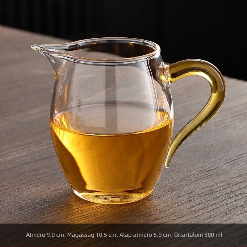 Vastag falú üvegből készült teakeverő készlet, hőálló, szűrővel és prémium minőségű japán stílusú teáskészlet csészékkel