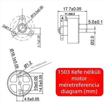 1503 Mikro Brushless motor drónhoz – modellrepülő motor DIY módosítás