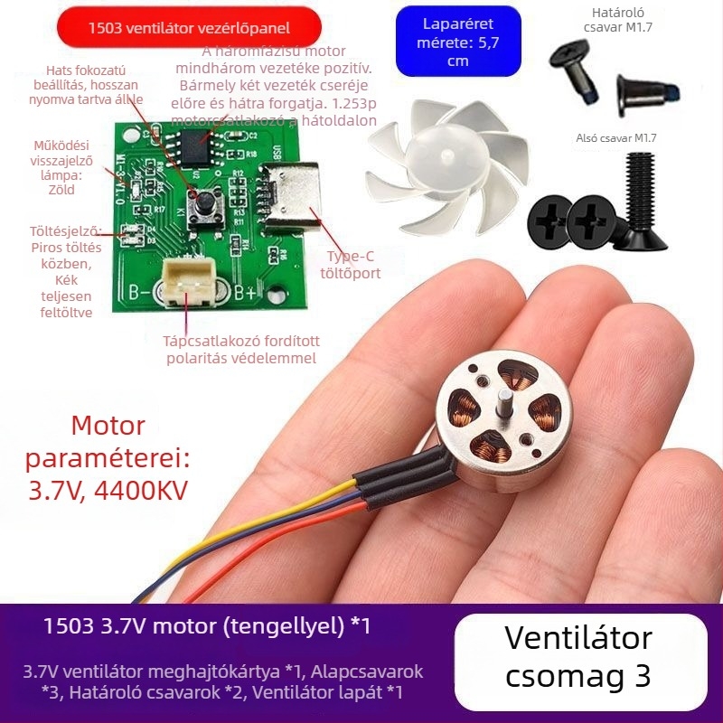 1503 Mikro Brushless motor drónhoz – modellrepülő motor DIY módosítás
