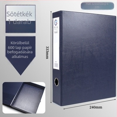 PVC fájlbox nagy kapacitású, fém csattal, A4 méretű tároló doboz