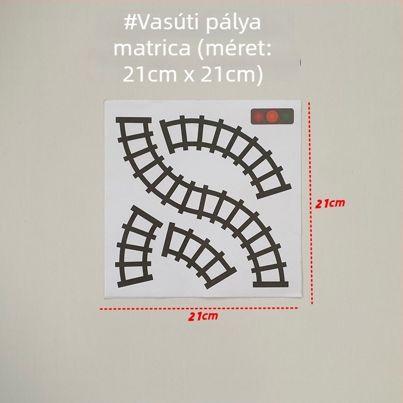 Gyerekeknek szóló mini út- és parkolópálya készlet parkolóhely jelölő matricás szalaggal